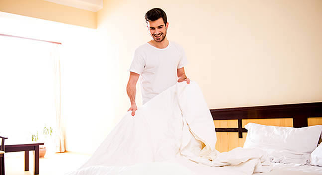 Troque com frequência as roupas de cama