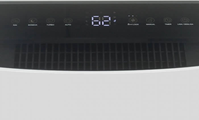 Painel do Desidrat New Max 500 com função ionizador