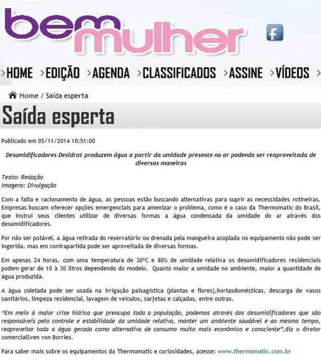 Desumidificadores Desidrat produzem água a partir da umidade presente no ar reaproveitada de diversas maneiras - Bem Mulher