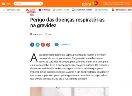 Perigo das Doenças Respiratórias na Gravidez